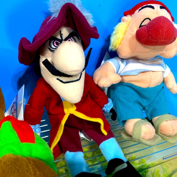 DISNEY EXCLUSIVE NWT VTG 90s PETER PAN RETIRED BEAN BAG PLUSH COMPLETE SET OF 5 - Picture 8 of 16